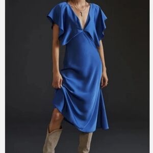 Anthropologie Sachin + Babi Royal Blue Midi Dress Size 6